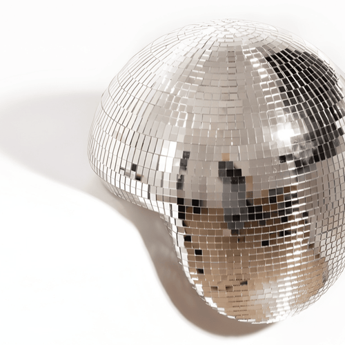 Melted discoball - Smeltet diskokule for hylle