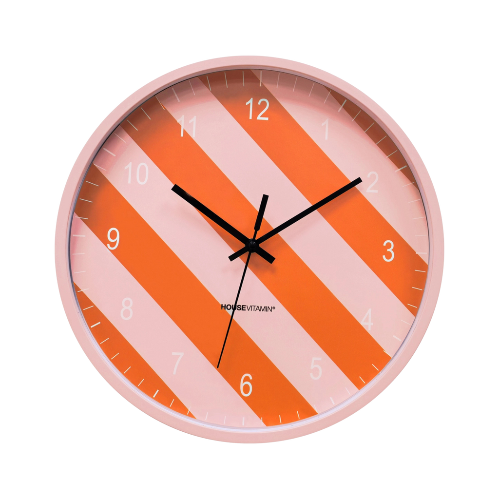 Funfetti - Veggklokke med striper