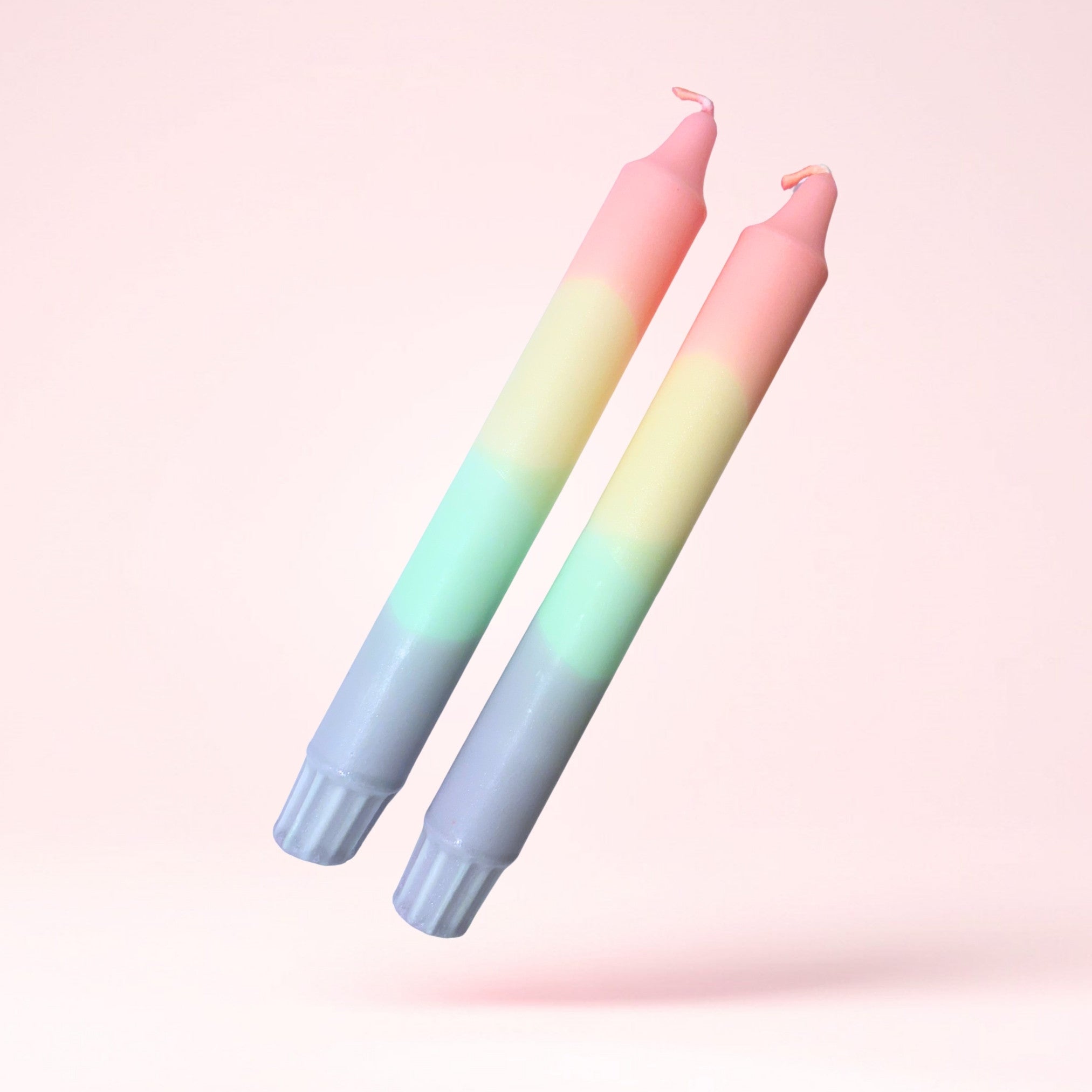 Håndlaget lys – Pastel (2stk)