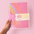ett ark med egnbueklistremerker for vindu som skaper vakre regnbuer i hele rommet, perfekt for deg som elsker dopamindekor, girly dekor og fargerik dekor til hjemmet