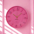 Thik tok - Rosa klokke med store tall