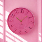 Thik tok - Rosa klokke med store tall