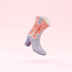 cowboystøvel lilla vase i keramikk unik boot design

