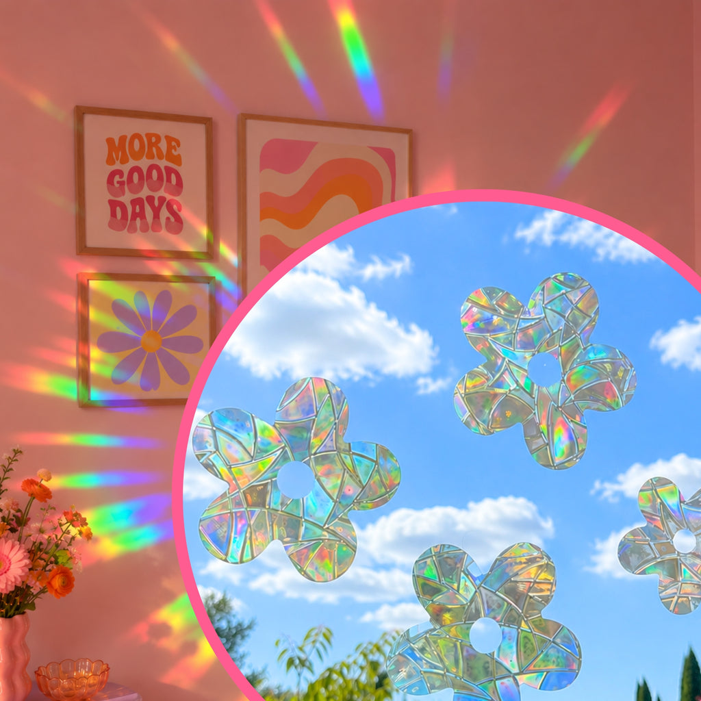 unik dekor til hjemmet med regnbueklistremerker, klistremerker for vindu som skaper vakkert lys hjemme