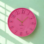 Thik tok - Rosa klokke med store tall